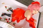 another_blood bathroom bathtub beret boots choker cosplay demonbane detached_sleeves dress higurashi_rin pink_hair rinrin_ga_ippa_korekushon_2 twintails rating:Safe score:2 user:nil!