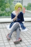 blonde_hair cosplay dress gumi pantyhose rinami sailor_uniform school_uniform vocaloid rating:Safe score:5 user:nil!