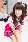 bow cosplay croptop hairbow idolmaster idolmaster_cinderella_girls maitako shimamura_uzuki tiered_skirt wristband rating:Safe score:1 user:pixymisa