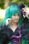 aqua_hair cosplay dress hatsune_miku ryuu_no_naku_hakoniwa_yori_(vocaloid) suzune top_hat twintails vocaloid rating:Safe score:1 user:nil!