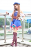 beret boots cosplay dress hayase_ami idolmaster minase_iori pantyhose sheer_legwear rating:Safe score:2 user:nil!
