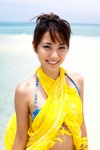 azuzaiku beach bikini_top ocean sarong swimsuit wet yamamoto_azusa rating:Safe score:1 user:nil!
