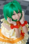 ahoge aoi cosplay green_hair macross macross_frontier miniskirt ranka_lee skirt tank_top twintails rating:Safe score:0 user:nil!