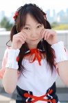 apron asahina_mikuru cosplay dress hairband hair_ribbons hazuki_minami suzumiya_haruhi_no_yuuutsu twintails waitress waitress_uniform rating:Safe score:0 user:nil!