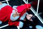 akiyama_mio cosplay dress k-on! maika santa_costume stocking_cap rating:Safe score:1 user:pixymisa