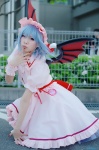 blouse blue_hair cosplay hat remilia_scarlet sakuragi_mui skirt touhou wings rating:Safe score:1 user:nil!