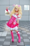 blonde_hair boots choker cosplay cure_peach dress fresh_precure! kneehighs misaki momozono_love pretty_cure twintails wand rating:Safe score:0 user:nil!