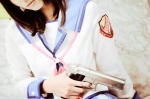 angel_beats! blouse cosplay gun nakamura_yuri pistol pleated_skirt rinami sailor_uniform school_uniform skirt rating:Safe score:0 user:xkaras