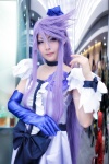 bows choker cosplay cure_moonlight dress flower gitsukasa heartcatch_precure! one_elbow_glove pretty_cure purple_hair tsukikage_yuri rating:Safe score:1 user:pixymisa