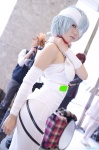 ayanami_rei bandages blue_hair bodysuit cosplay neon_genesis_evangelion plugsuit taku_anko rating:Safe score:1 user:nil!