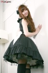 apron black_legwear dress fishnet_pantyhose hairband maid maid_uniform pantyhose sasaki_airi thighhighs rating:Safe score:0 user:nil!