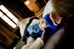 bernkastel blue_hair bow cosplay dress kara umineko_no_naku_koro_ni rating:Safe score:0 user:pixymisa