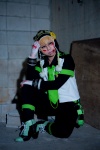 atsuma blonde_hair bracelets cosplay crossplay dramatical_murder fingerless_gloves gloves hat jacket noiz shirt tie trousers rating:Safe score:0 user:pixymisa