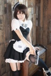 apron blouse corset cosplay garter_belt gun maid maid_in_angels maid_uniform mashiro_yuki miniskirt skirt thighhighs zettai_ryouiki rating:Safe score:9 user:nil!