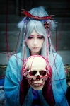 cosplay hairbow houtou_singi kikyou kimono pop'n_music silver_hair skull rating:Safe score:1 user:nil!