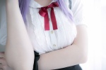 atsuki blouse cosplay dagashi_biyori dagashi_kashi purple_hair shidare_hotaru skirt suspenders rating:Safe score:0 user:nil!