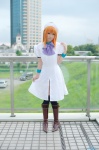 beret boots cosplay dress higurashi_no_naku_koro_ni orange_hair rinami ryuuguu_rena thighhighs rating:Safe score:0 user:nil!