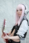 choker cosplay guitar headphones jacket nakko nitro_super_sonic panties pink_hair shorts super_soniko tubetop rating:Safe score:1 user:pixymisa