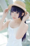 asae_ayato cosplay dress gokou_ruri ore_no_imouto_ga_konna_ni_kawaii_wake_ga_nai purple_eyes purple_hair straw_hat rating:Safe score:1 user:nil!