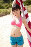 beach bikini_top cleavage mano_erina ponytail shorts swimsuit towel vyj_105 rating:Safe score:1 user:nil!