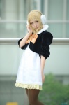 blonde_hair cosplay dress ear_muffs hair_clips jacket kagamine_rin pantyhose tagme_song uu vocaloid rating:Safe score:2 user:nil!