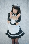 apron black_legwear bowtie collar cosplay hairband ichinomiya_kanna maid maid_uniform original pantyhose wristband rating:Safe score:1 user:pixymisa