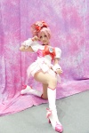 boots bow choker cosplay cuffs cure_blossom dress hairbow hanasaki_tsubomi heartcatch_precure! miniskirt nameko pink_hair ponytail pretty_cure skirt rating:Safe score:1 user:pixymisa