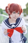 cosplay isshiki_akane isshiki_yuima red_hair sailor_uniform school_uniform twintails vividred_operation rating:Safe score:0 user:nil!