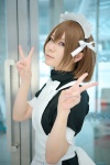 apron bowtie cosplay dress hairband hirasawa_yui k-on! pink_eyes sasa rating:Safe score:0 user:pixymisa