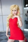 blonde_hair cleavage cosplay dress kanzaki_manami panty_(psg) panty_&_stocking_with_garterbelt rating:Safe score:1 user:pixymisa