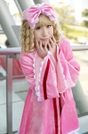 babydoll blonde_hair cosplay hairbow hinaichigo rozen_maiden saki rating:Safe score:0 user:nil!
