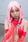 bodysuit cleavage cosplay detached_sleeves guilty_crown pink_eyes pink_hair souna yuzuriha_inori rating:Safe score:0 user:pixymisa