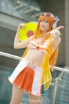 beatmania_iidx bikini_top cosplay kishigami_hana orange_hair pantyhose pleated_skirt skirt sunglasses swimsuit umegiri_iroha rating:Safe score:3 user:nil!