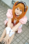 apron asahina_mikuru cosplay dress hairband orange_hair pantyhose suzumiya_haruhi_no_yuuutsu tsukikage_yayoi twintails waitress waitress_uniform rating:Safe score:1 user:nil!