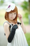 cosplay dress elbow_gloves gloves hairbow hazuki_minami hirasawa_yui k-on! rating:Safe score:0 user:nil!