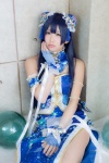blue_hair cosplay double_bun fingerless_gloves hello!_aki_love_live!_participation itsuki_akira love_live!_school_idol_project pantyhose sheer_legwear skirt sonoda_umi tubetop rating:Safe score:0 user:nil!