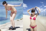 beach bikini cleavage ocean ponytail side-tie_bikini swimsuit yamamoto_maki rating:Safe score:0 user:nil!
