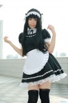 akiyama_mio apron cosplay dress hairband kiharu k-on! maid maid_uniform thighhighs zettai_ryouiki rating:Safe score:0 user:nil!
