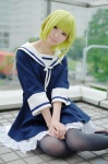 blonde_hair cosplay dress gumi pantyhose rinami sailor_uniform school_uniform vocaloid rating:Safe score:6 user:nil!