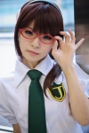 blouse cosplay glasses hairband maitako makinami_mari_illustrious neon_genesis_evangelion rebuild_of_evangelion school_uniform tie twintails rating:Safe score:3 user:pixymisa