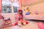 amatsuka_miyu cosplay dress glasses hat patchouli_knowledge purple_hair robe stuffed_animal thighhighs touhou zettai_ryouiki rating:Safe score:0 user:nil!