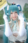 aqua_hair aya_(vi) cosplay elbow_gloves gloves halter_dress hatsune_miku see-through tagme_song twintails vocaloid rating:Safe score:0 user:nil!