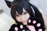 animal_ears asae_ayato bell cat_ears catgirl cat_paws cosplay dress hair_ties k-on! nakano_azusa twintails rating:Safe score:0 user:pixymisa