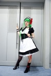 apron cc code_geass cosplay green_hair hairbow maid maid_uniform nagatuki_saki petticoat tie rating:Safe score:1 user:pixymisa