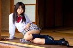 blouse ichihashi_naoho kneesocks pleated_skirt school_uniform skirt rating:Safe score:2 user:nil!