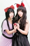 akiyama_mio antenna cosplay dress hairbow k-on! narihara_riku tshirt wings yaya rating:Safe score:0 user:pixymisa