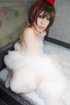 arai_yomi bathroom bathtub cosplay double_journalism nude shameimaru_aya soap_suds tokin_hat touhou wet rating:Questionable score:0 user:nil!