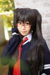 cosplay glasses hatsune_miku monochro_blue_sky_(vocaloid) ryo school_uniform sweater tie twintails vocaloid rating:Safe score:0 user:xkaras
