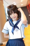 cosplay hairbow kipi love_plus pleated_skirt sailor_uniform school_uniform skirt takane_manaka rating:Safe score:0 user:pixymisa