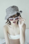 bed bikini_top hat minami_akina sunglasses swimsuit wpb_109 rating:Safe score:0 user:nil!